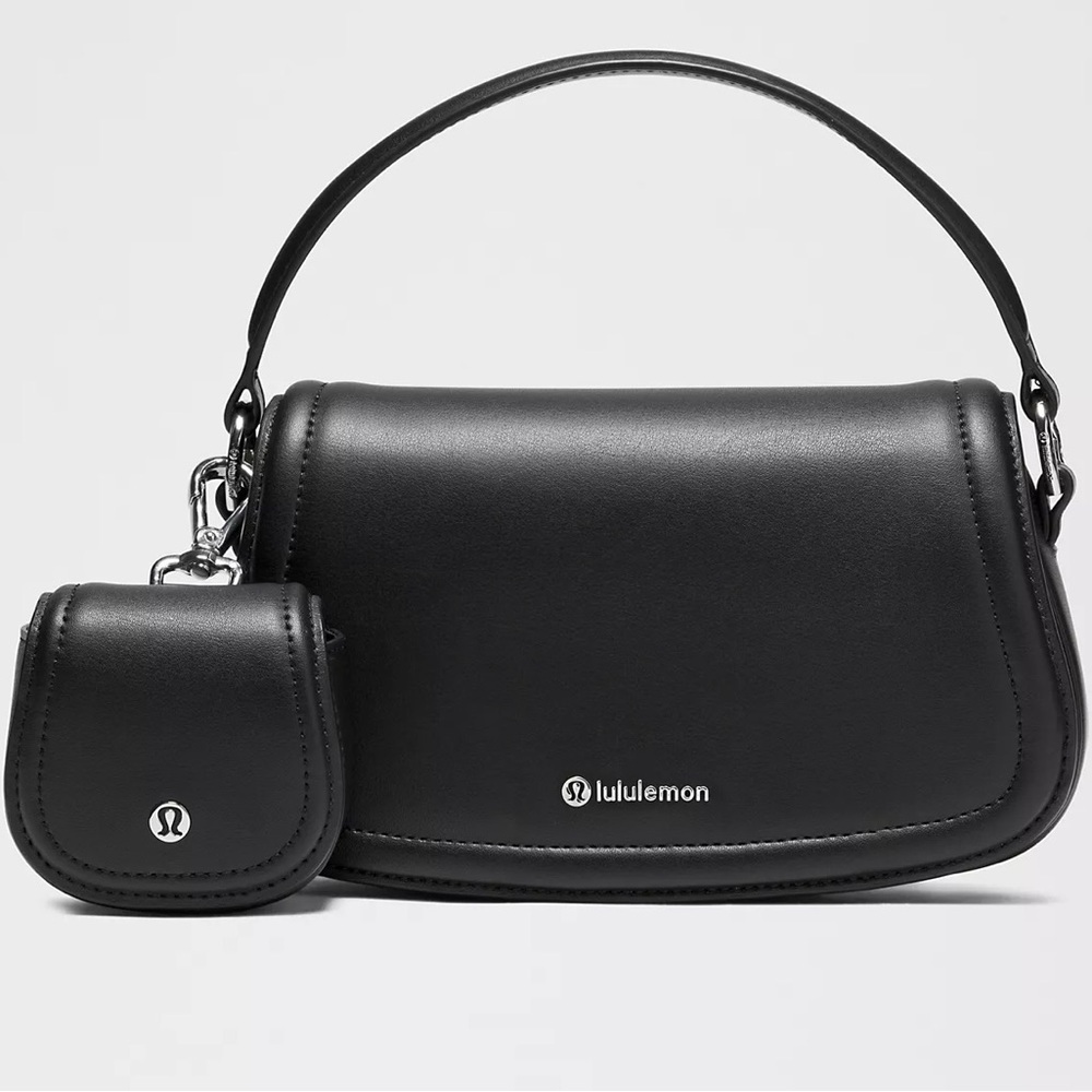 NWT lululemon athletica Black Cactus Leather Shoulder Bag Set 🔥🔥💰💰 - Picture 1 of 5